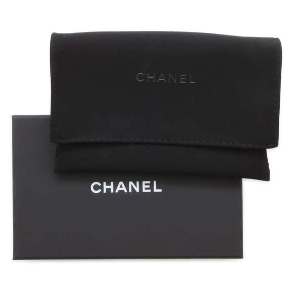 Chanel Coin Case Coco Mark Matelasse Caviar Skin Wallet Black Card Holder - Picture 8 of 8
